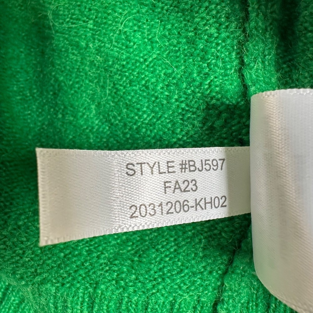 J.CREW V-Neck Sweater Merino Wool & Alpaca Knit Kelly Green Women's Small - Picture 10 of 11